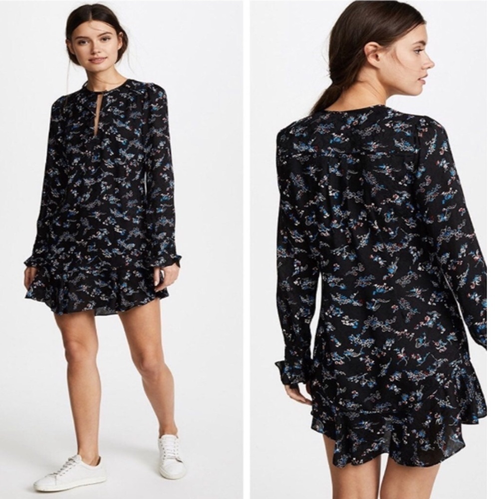 Veronica Beard Floral Print Silk Dress - Picture 1 of 10